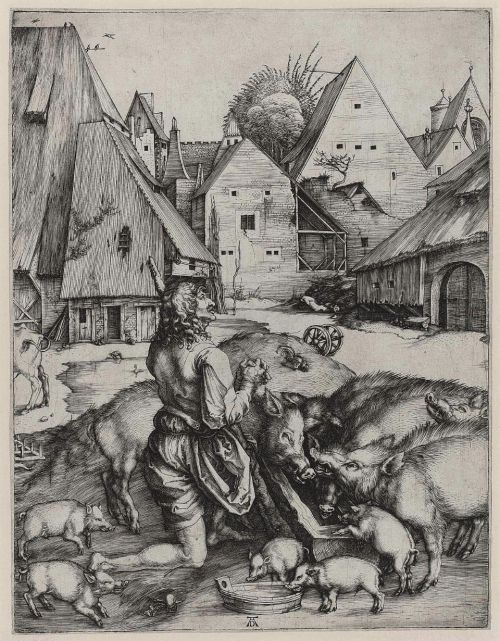 The Prodigal Son amid the Swine, by Albrecht Dürer.