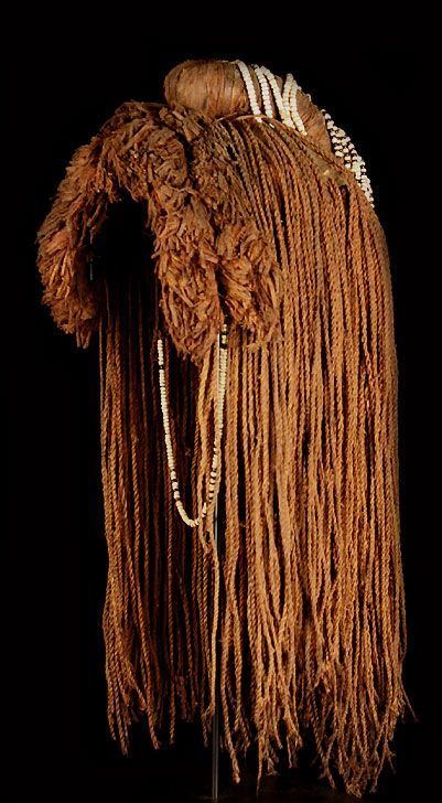 Central Africa, Angola, Mubukush People This quality example is made of strands of woven bush fiber 