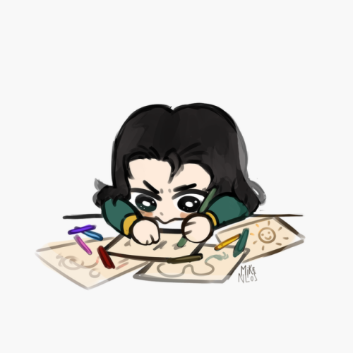 mikenlos: messy sketchy baby loki