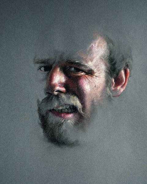   Charles PFAHL- Pastel Self Portrait 2  