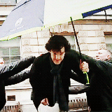 snowstormsss:Benedict being impossible cute behind the scenes of Sherlock series 3