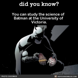 did-you-kno:  You can study the science of Batman at the University of Victoria.  Source