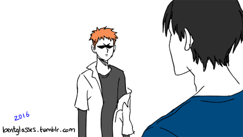 bentglasses:  …Whenever someone asks a favour from He Tian. This idea was based on one of my favourite scenes in Haikyuu!! XD “I’m always this kind” and Those looks are uncalled for” were words spoken by the awesome Kuroo in Chapter 91~ Bonus