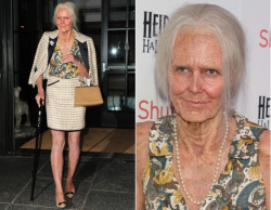 cronus-swag:  five-am-pancakes:  frostkieran:  trixter-jake-english:  tealmaple:  hellotailor:  3liza:  gaythoven:  tyleroakley:  Heidi Klum as her older self for Halloween 2013  And yet most film studios can’t convincingly age actors even a few years.