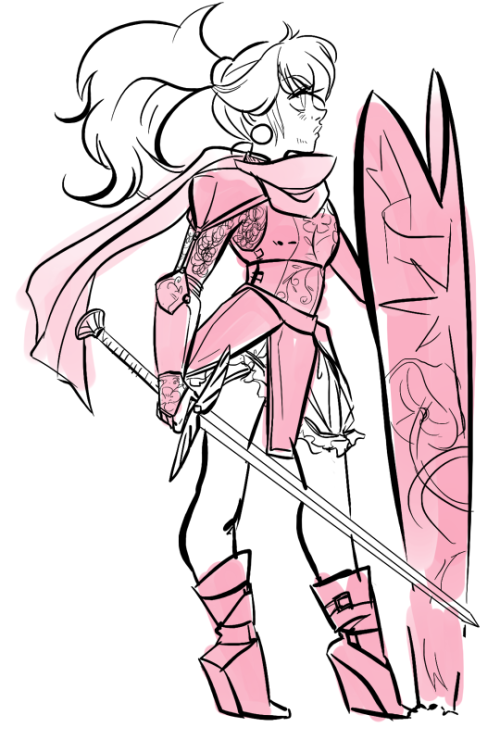 hackedmotionsensors:  For no reason here’s Peach as a Knight <3 