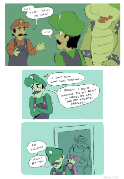 arielries:in which bowser and luigi find