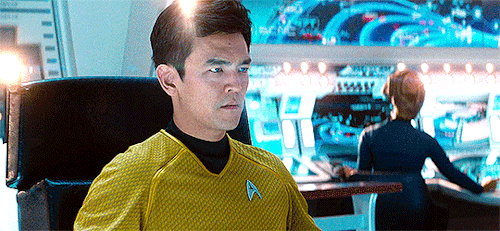 neryskiras:30 Days of LGBT+ Characters | Day 20 - Hikaru Sulu (Star Trek AOS) You can fly this thi