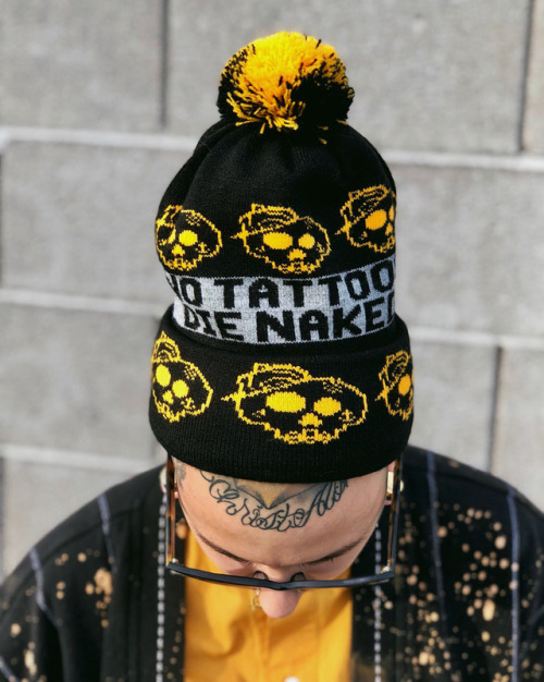 NO TATTOOS? DIE NAKED! ✨ Love these #notattoosdienaked Pom Beanies! Link in my bio to shop • www.guz