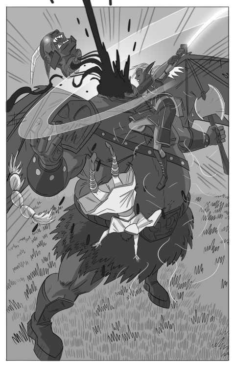 bryankonietzko:giancarlovolpe:  Nobody gets fridged on Vilya’s watchGod of Love Part 3!Read Part 1.Read Part 2.I’m busy working on the next installment, which will involve dwarves, potions, and more.  I’ll be sure to let you know when the next