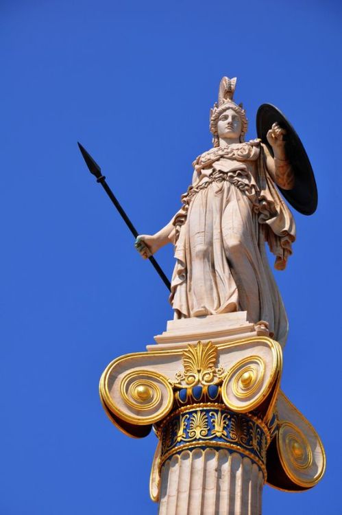 Athena, Academy of Athens, Greece. Photo by Shenzhou.