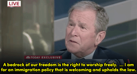 fun-ta-mental:  micdotcom:George W. Bush speaks out against Trump’s war with the