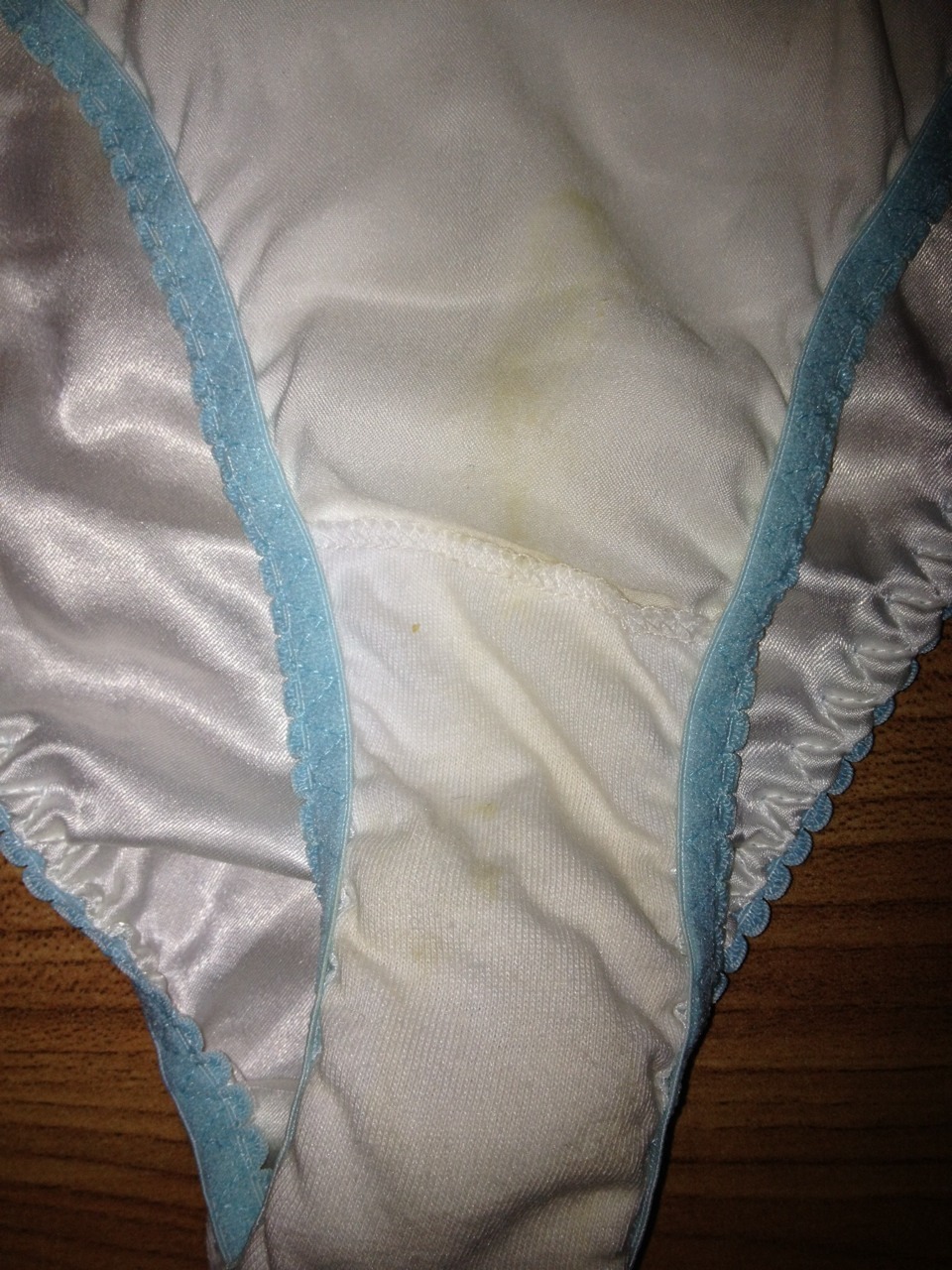 sleepingbeauty85:  These are the panties she wore all of the wedding day! It was