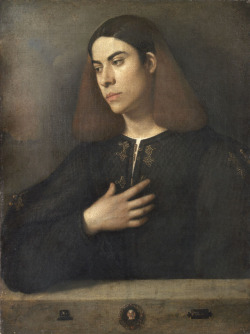 history-of-fashion:  ab. 1508-1510 Giorgione - Portrait of a young man (The Broccardo portrait)