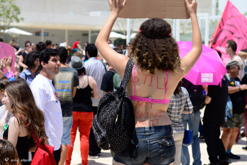 avivi: Slut Walk Tel Aviv 2014The Slut walk was triggered by a representative of the Toronto Police 