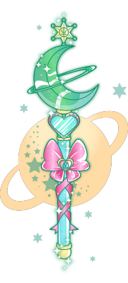 sugarcoatedunicorns:Sailor Neptune wand (with a little Uranus in the bow’s heart). The colours look a little bit too Sailor Jupiter-y but they’ll do. :)Background is transparent.Please don’t re-post to other websites without asking permission or