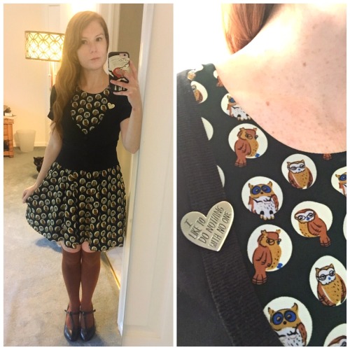 HP day three = appropriately bespectacled owls (+ April Ludgate pin for good measure).