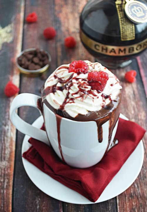 Boozy Raspberry Hot Chocolate | Host The Toast Blog