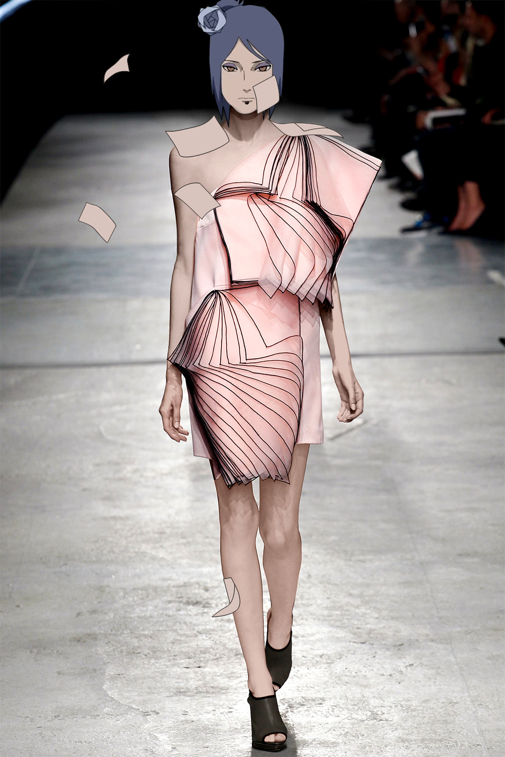 narutoxfashion:  Konan (小南, Konan) in Christopher Kane fall-winter 2014-15