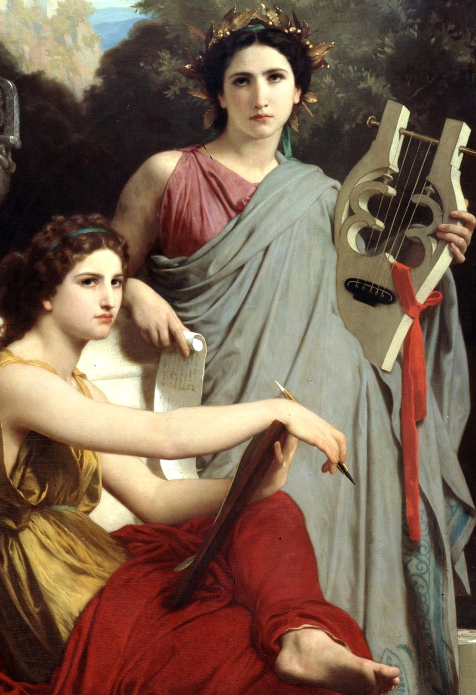 c0ssette:  William-Adolphe Bouguereau “Art and Literature” 1867. 