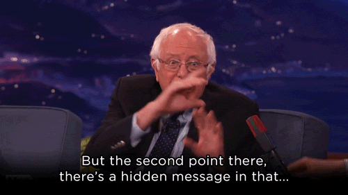 yahooentertainment:Bernie on point 