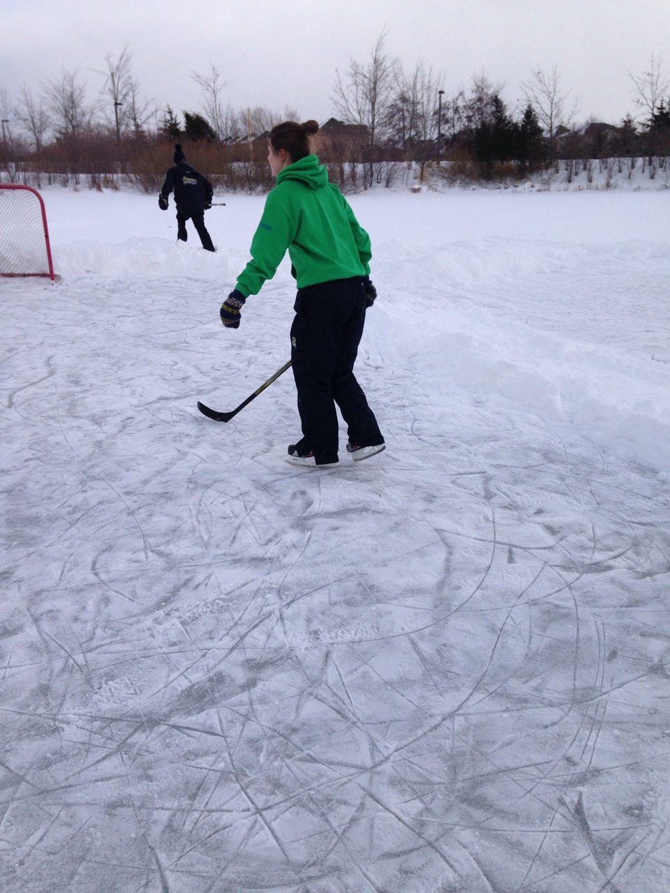 Yes, Canadians actually play pond hockey.