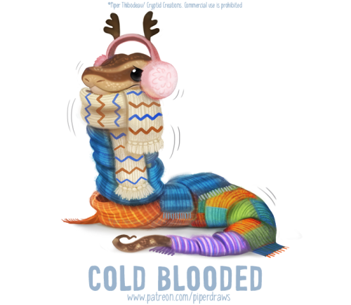 cryptid-creations:#2928. Cold Blooded - Word Play⚫BLACK FRIDAY SALE - 50% Off Select 9x12 Prints⚫Now