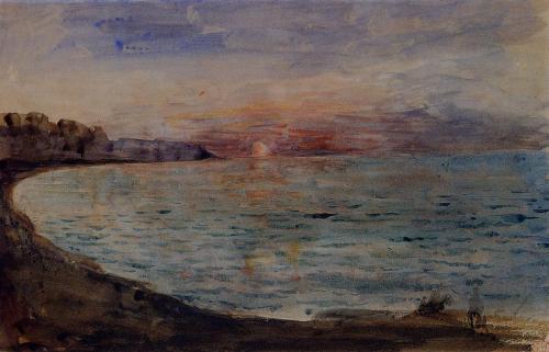 thusreluctant:  Cliffs near Dieppe by Eugène porn pictures