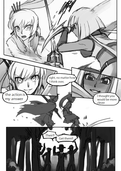 ookaminoki:      Ch2-3 >>> Huntress AU page.   