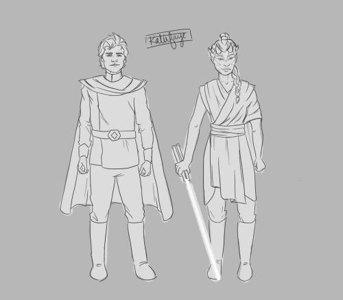 Some SW AU oc development. Unsure about the names but I like where they’re going. 