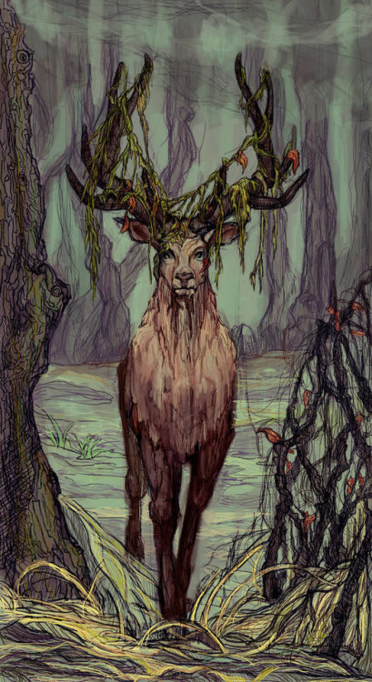 forest-faerie-spirit: marichka: A few more such works and I’ll learn how to paint deer properl