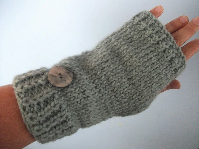 Simple Knitted Fingerless Gloves — Sum of their Stories Craft Blog