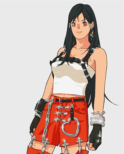 commission for @raccoondoggos !! super cute outfit for ff7 remake tifa! thanks for commissioning me 