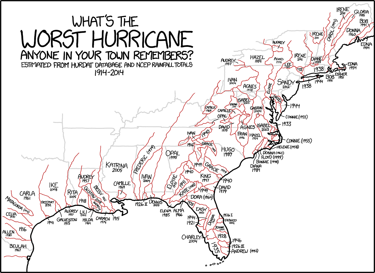 mapsontheweb:
“Worst hurricanes on the US East Coast
”