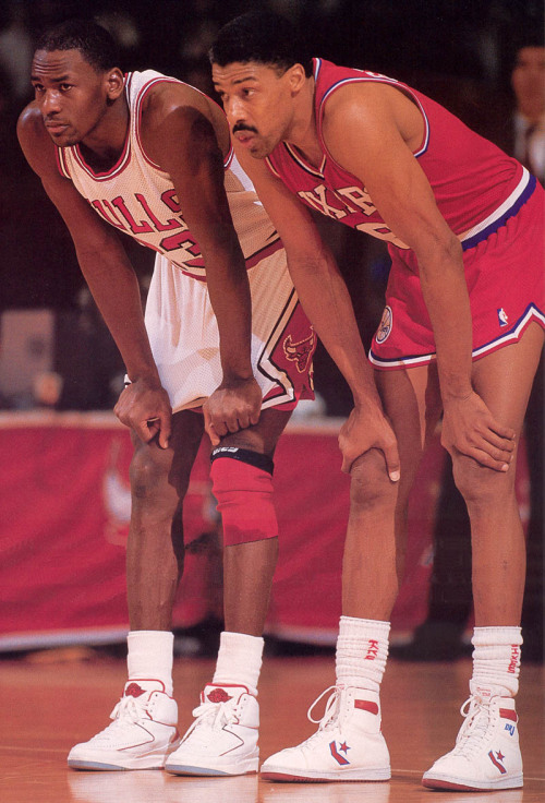 bvsedjesus:  doubleclutch:  Jordan and the “Original Jordan”.  87 italian leather lizard inspired kicks ya bish….fuck what you say….II’s were one of the best J’s ever….craftsmanship wise