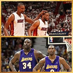 hoops-loop:  For the 5th consecutive year Dwyane Wade and Chris Bosh have been named All Stars, making them the first teammates to accomplish this feat since Shaq and Kobe. 