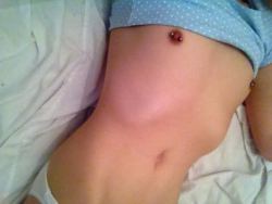 tigerrjuggs:  cherrythedoll:   Am still ill &gt;_&lt;.  so fed up of feeling poorly :( here is loads of photos of new nipple percings Hope you  like them ? x o x  Poor little maiko xxx