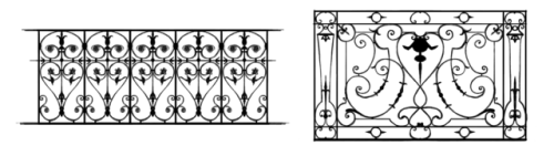 Some balcony pattern studies, with a pinch of Parisian architecture.