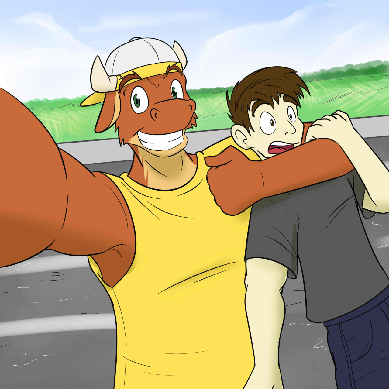 Ty’s too excited to see his old friend again, he had to take a selfie to commemorate