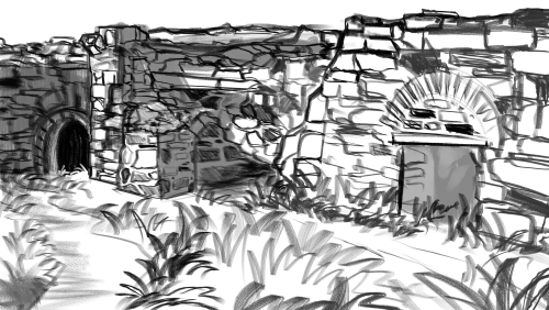  Google maps enviroment art study!  Im trying to teach myself to be not afraid of rough sketches and