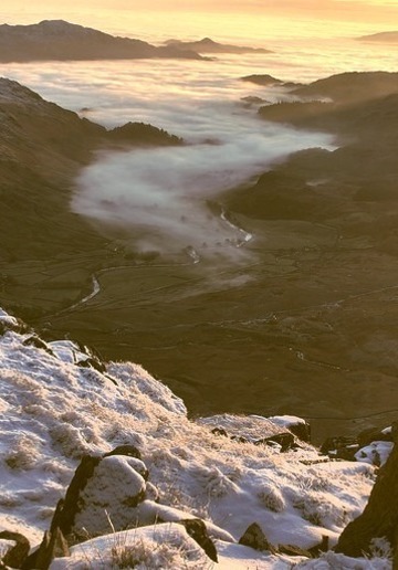 Creeping Fog In Dunnerdale Valley, Lake District, England