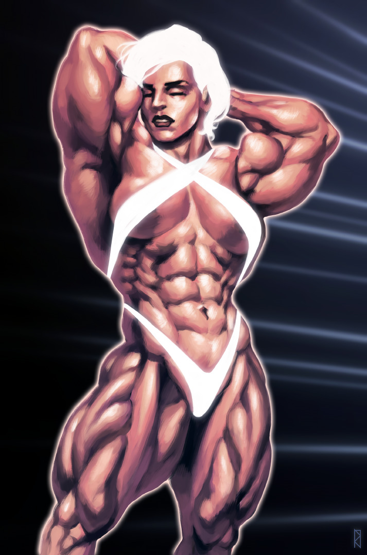 Nude Female Muscle Cartoon Anime