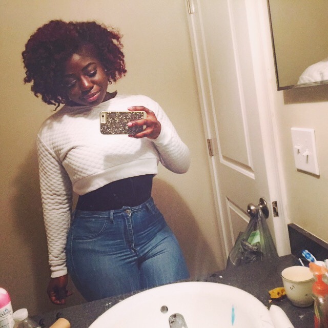 shellymarant:  #darkskinnedbeauty #ghana #colorednatural #curves #naturalhair