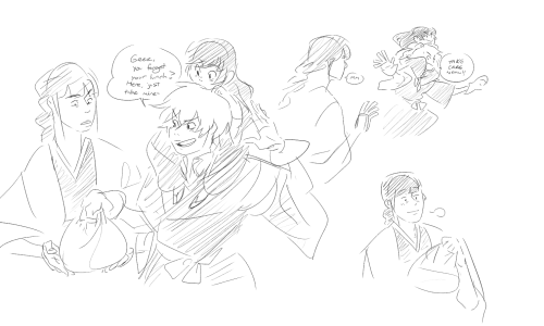 seaweed-ambassador:a bunch of kiyonemu doodles from earlierjust an au where mayuri’s dead and nemu’s