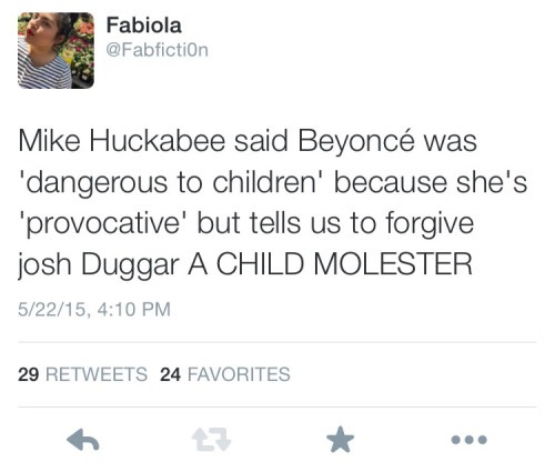 requiemforthemoon:  So child molesters are forgivable but  Beyoncé is condemned for giving a generation confidence  Boy if these idiot republicans ain’t just digging their own graves….