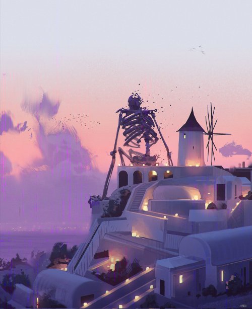 ex0skeletal-undead:Giant Skeletons by  Jocelin Carmes  This artist on Instagram