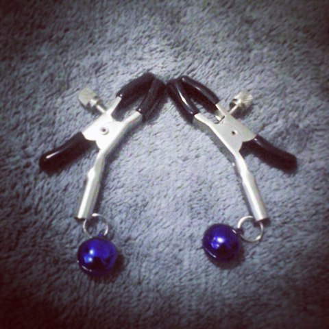 #clamp #sextoy #nippleclamp #blue #master #owner #bdsm #bondage #fetish #submissive #pervert #cute #