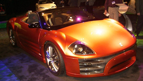 carsthatnevermadeit:  Mitsubishi SST Spyder, 1999. The targa style SST was followed up by a full convertible version which previewed the Eclipse Spyder of 2001 (bottom pic)