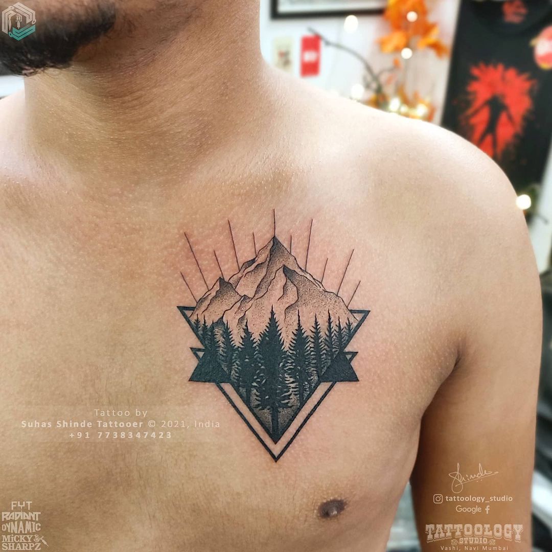 Triangle cover up  done by Mel at deaf dog tattoo in st Charles MO  r tattoos