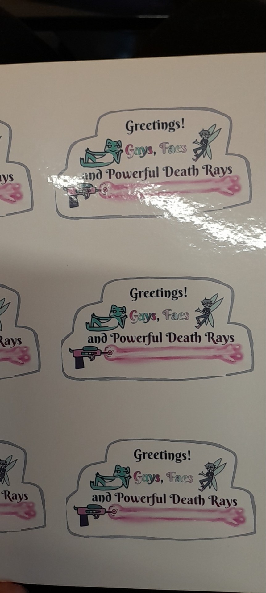 Printing Out Low Quality Stickers, Also My New Catchphrase