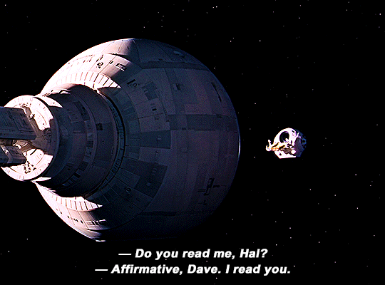 Sci-fi Gifs — 2001: A Space Odyssey (1968) dir. Stanley Kubrick
